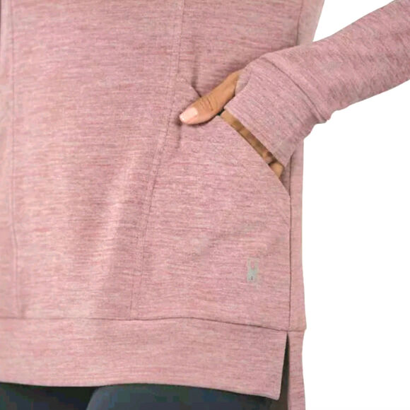 Spyder Fleece Pullover Hoodie Tunic Top Womens Sz XL Pink Active Jacket Pockets - Picture 7 of 12